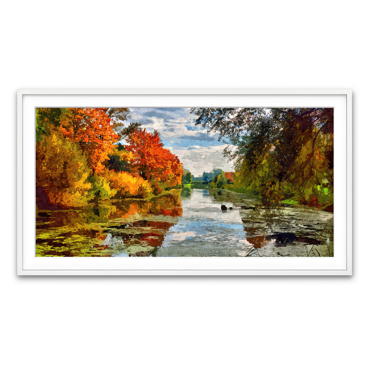 Framed Print 2x1 White