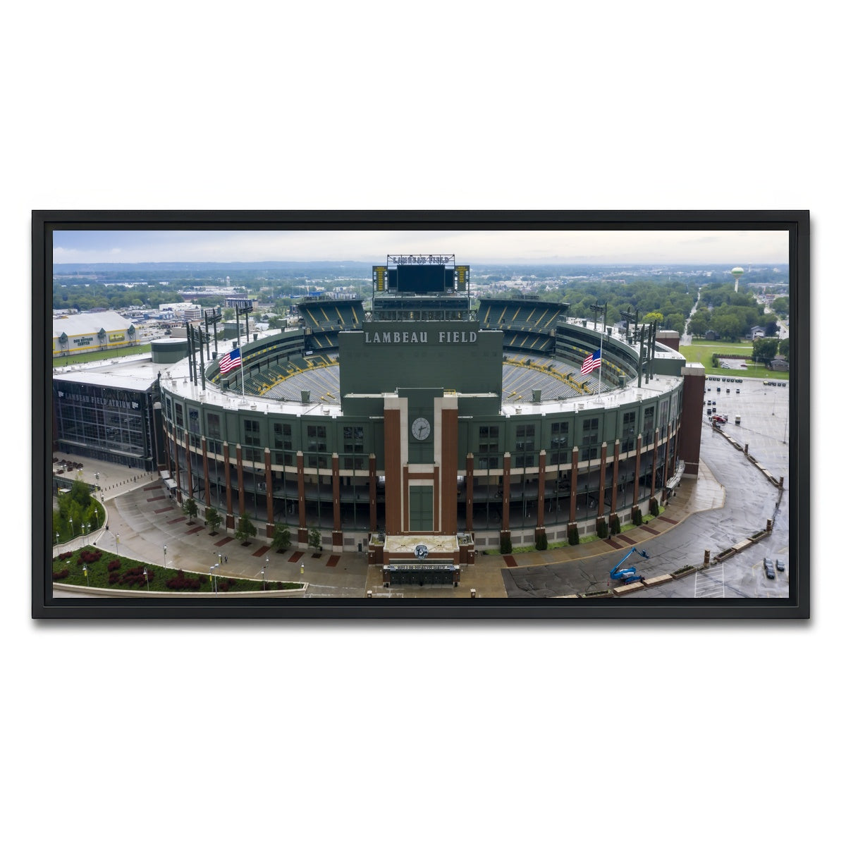 AUTO-MOCKUP WHITE | Lambeau Field | 1 Piece | Black Framed Canvas | group=2x1