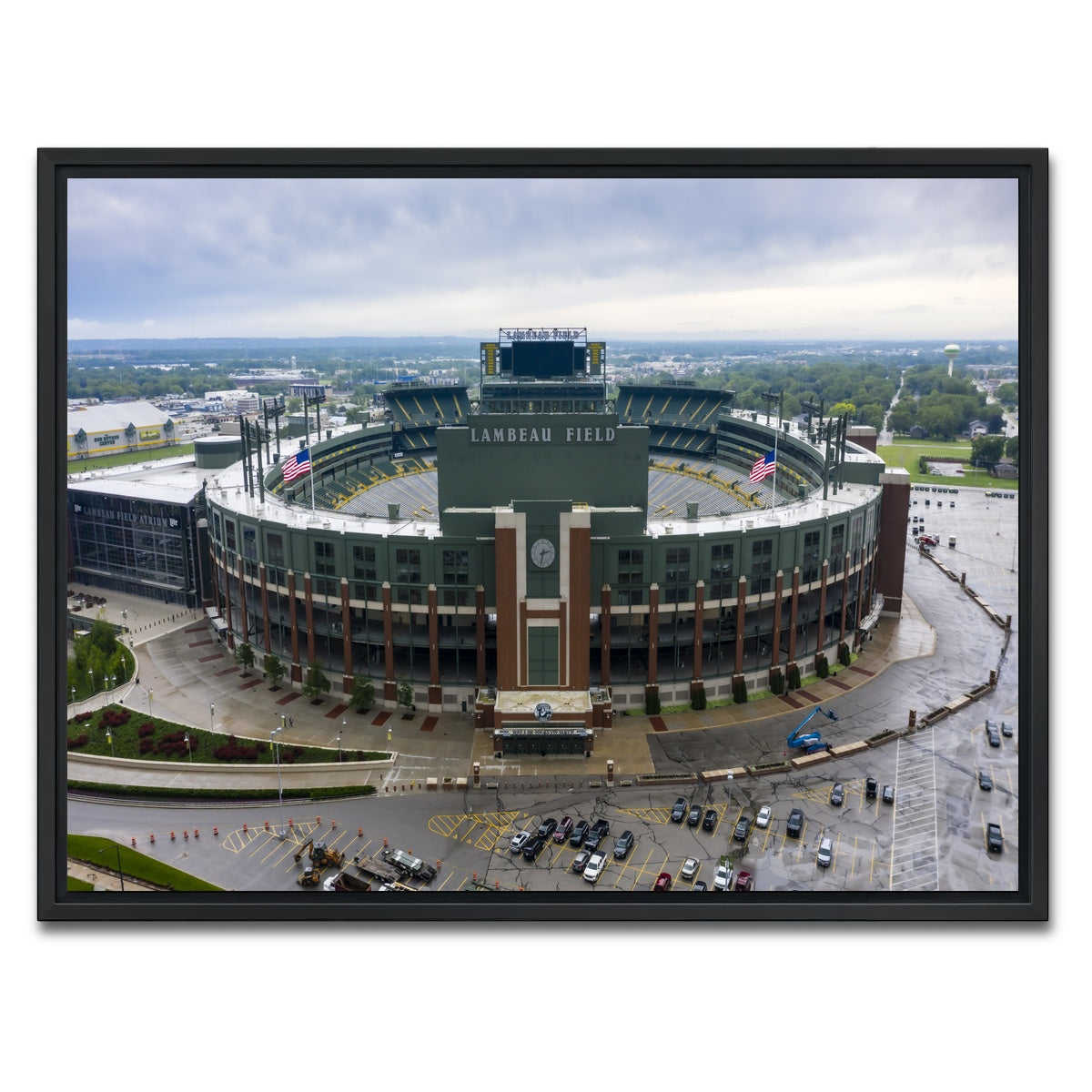 AUTO-MOCKUP WHITE | Lambeau Field | 1 Piece | Black Framed Canvas | group=4x3