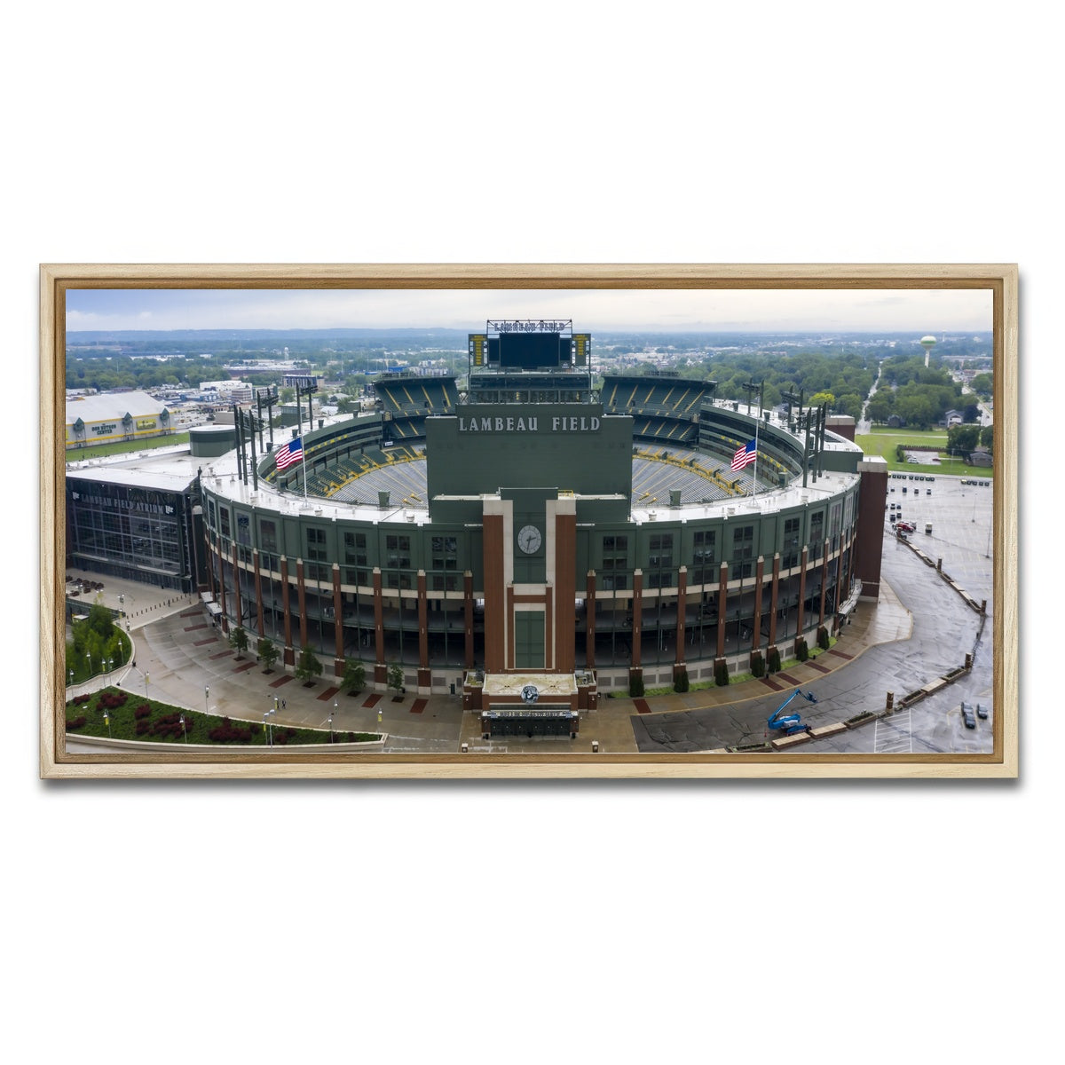 AUTO-MOCKUP WHITE | Lambeau Field | 1 Piece | Natural Framed Canvas | group=2x1