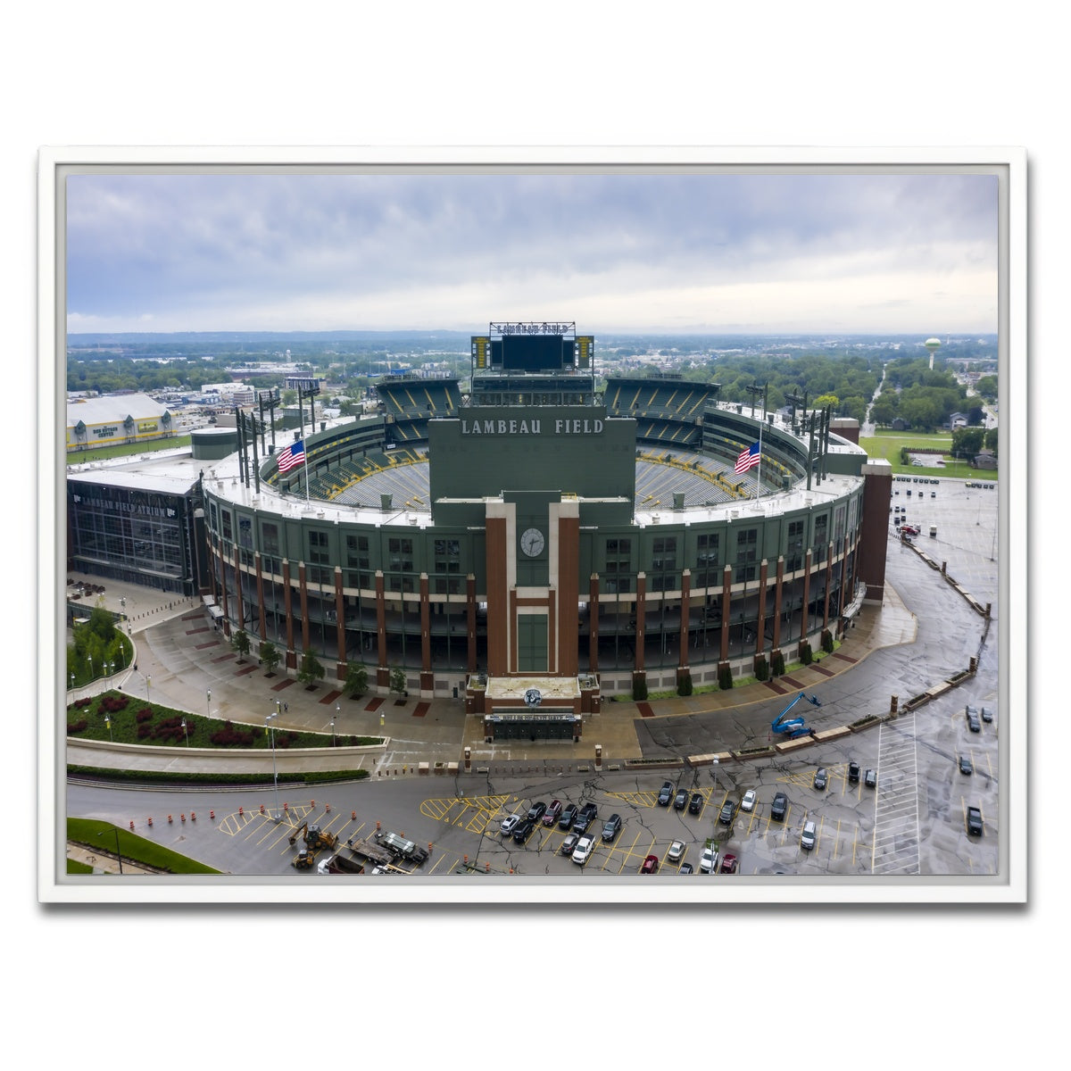 AUTO-MOCKUP WHITE | Lambeau Field | 1 Piece | White Framed Canvas | group=4x3