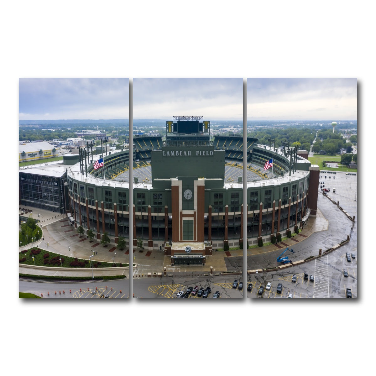 AUTO-MOCKUP WHITE | Lambeau Field | 3 Piece | Gallery Wrap Canvas | group=12x24