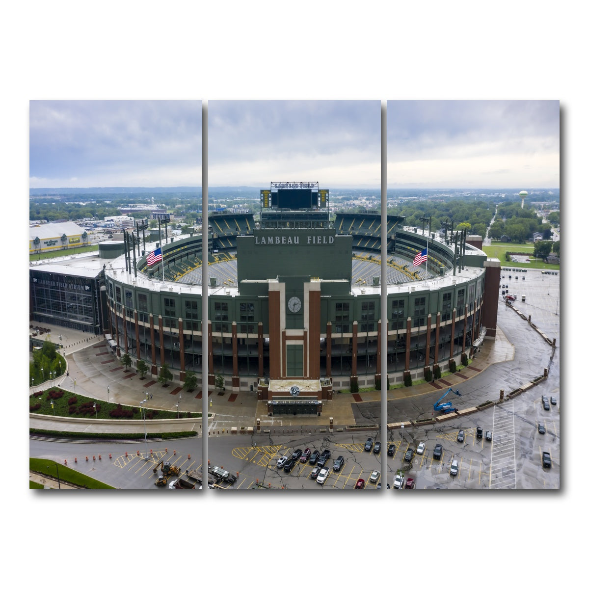 AUTO-MOCKUP WHITE | Lambeau Field | 3 Piece | Gallery Wrap Canvas | group=8x18