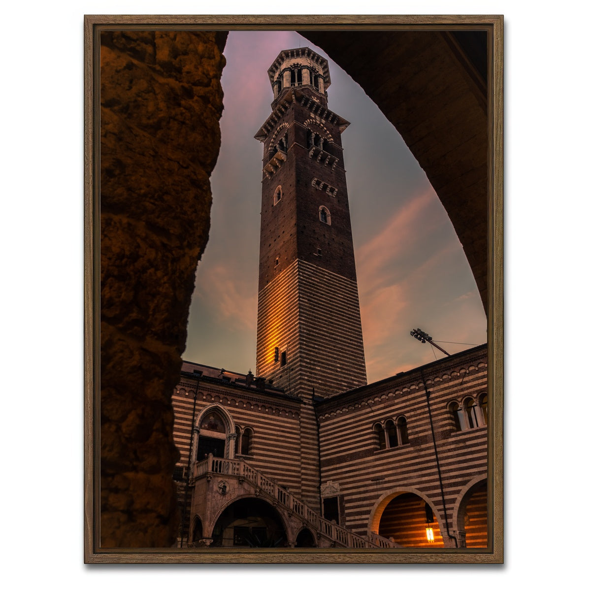 AUTO-MOCKUP WHITE | Lamberti Tower | 1 Piece | Walnut Framed Canvas | group=3x4