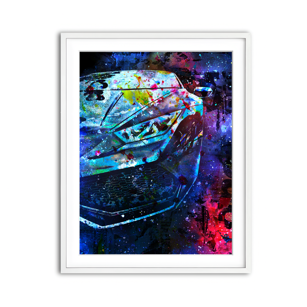Framed Print 3x4 White