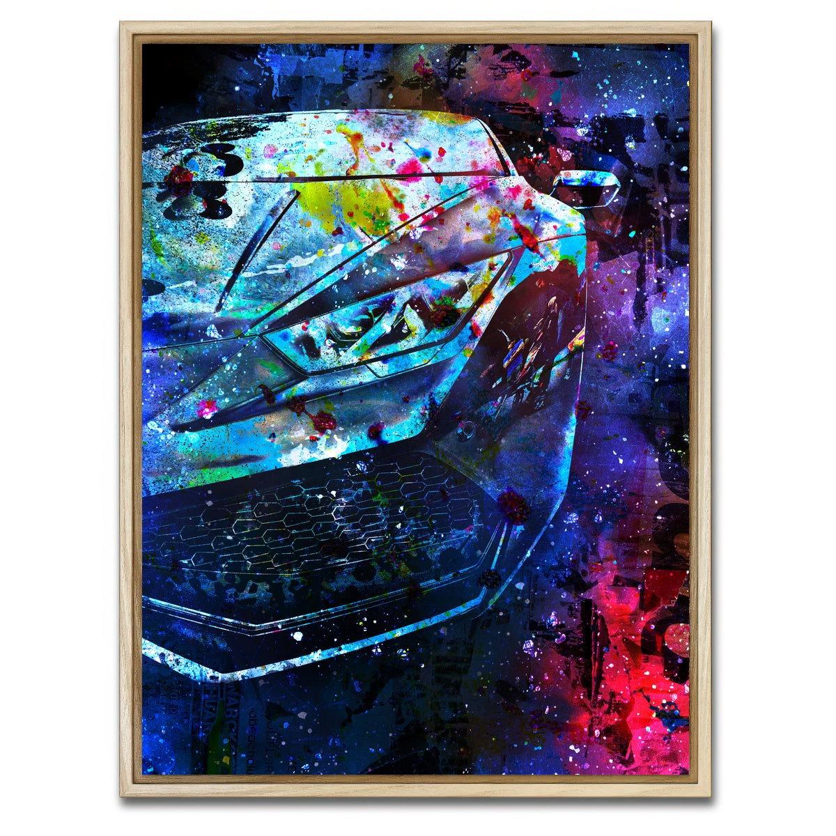 AUTO-MOCKUP WHITE | Lamborghini | 1 Piece | Natural Framed Canvas | group=3x4