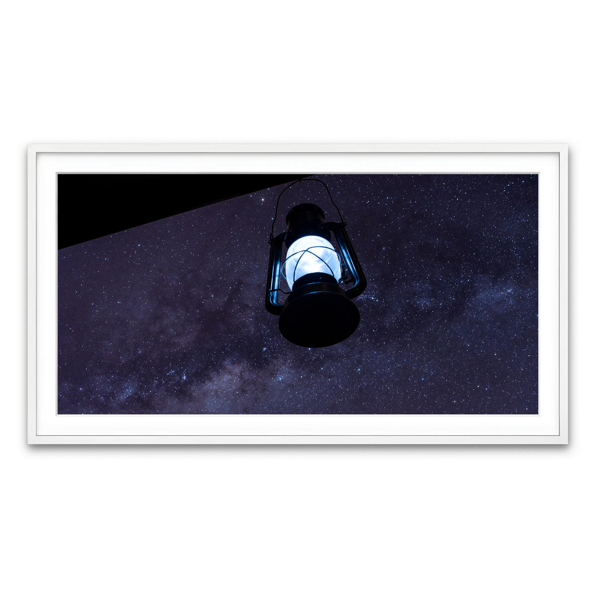 Framed Print 2x1 White