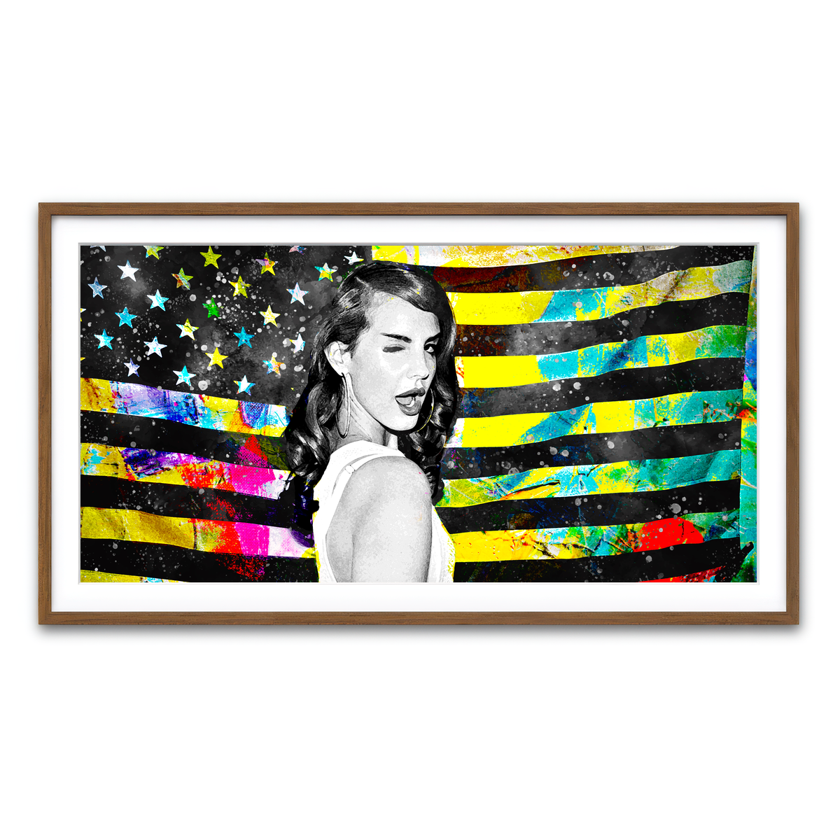 Framed Print 2x1 Walnut