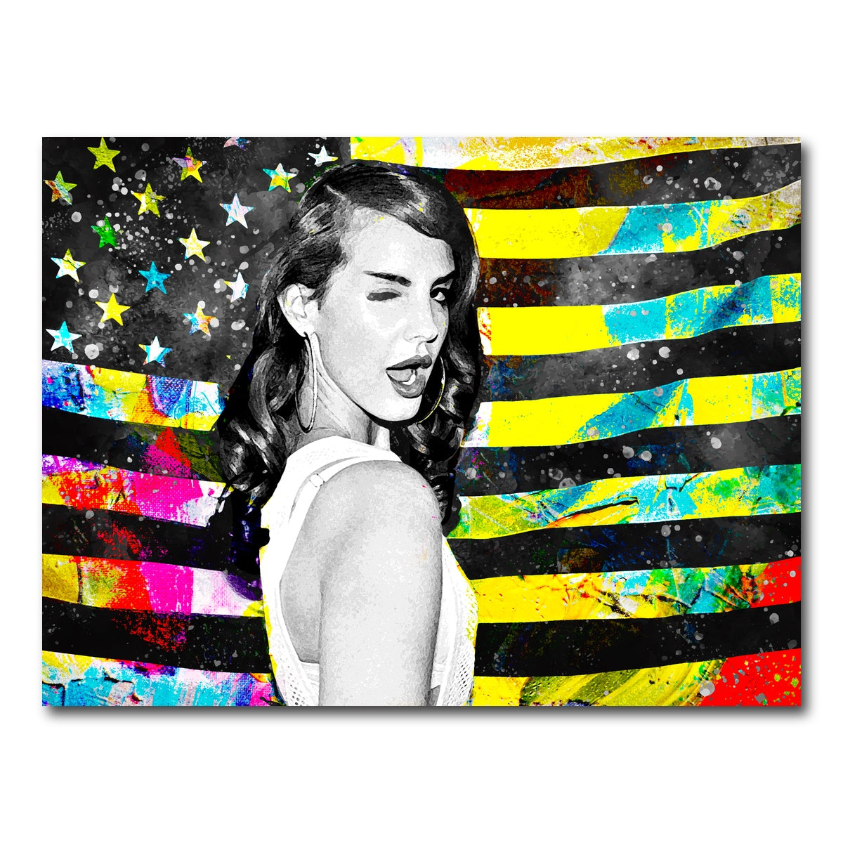 AUTO-MOCKUP WHITE | Lana Del Rey | 1 Piece | Gallery Wrap Canvas | group=4x3