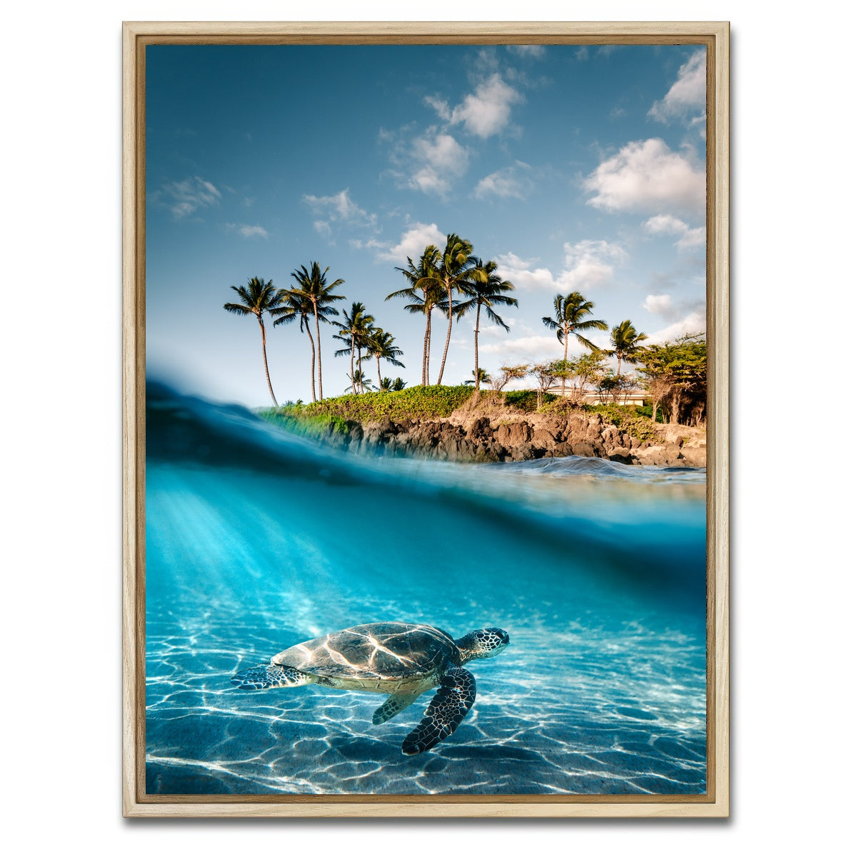 AUTO-MOCKUP WHITE | Land & Sea | 1 Piece | Natural Framed Canvas | group=3x4