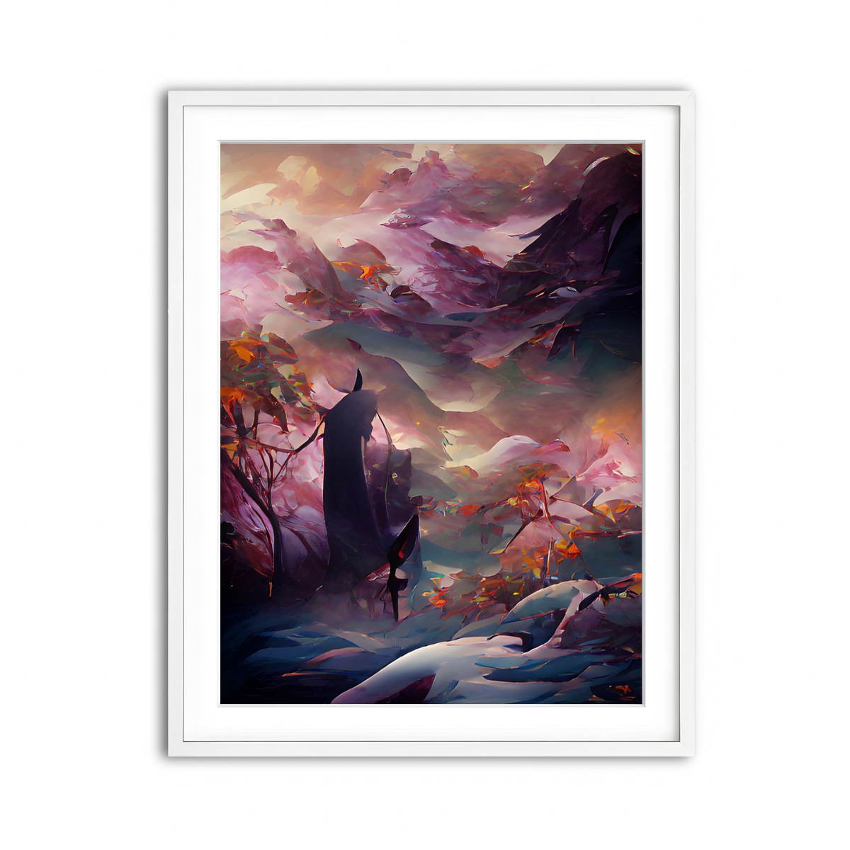Framed Print 3x4 White
