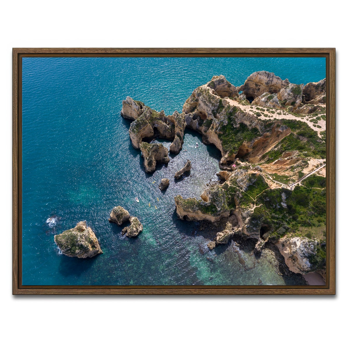 AUTO-MOCKUP WHITE | Lands End | 1 Piece | Walnut Framed Canvas | group=4x3