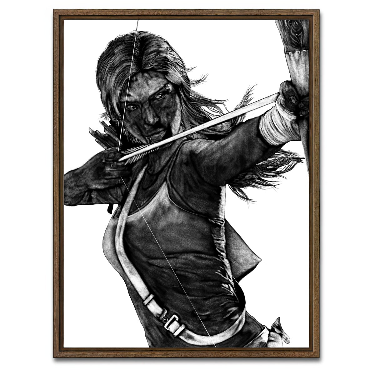 AUTO-MOCKUP WHITE | Lara 2 | 1 Piece | Walnut Framed Canvas | group=3x4