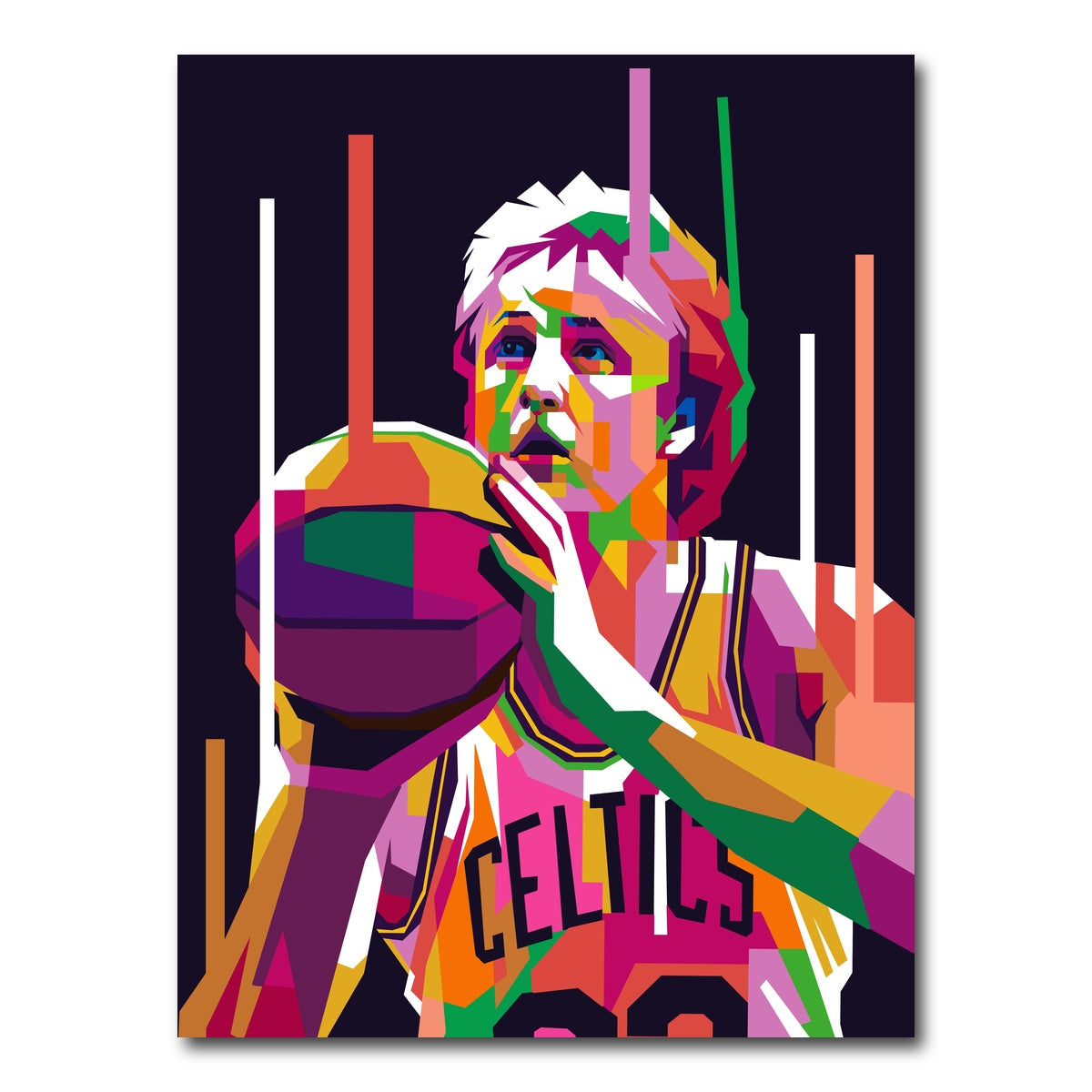 AUTO-MOCKUP WHITE | Larry Bird | 1 Piece | Gallery Wrap Canvas | group=3x4
