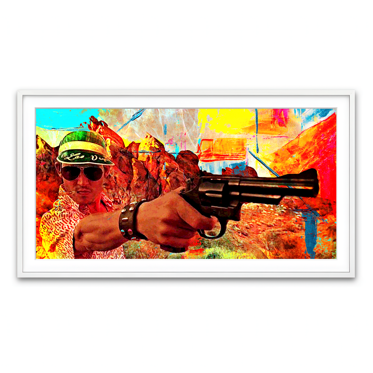 Framed Print 2x1 White