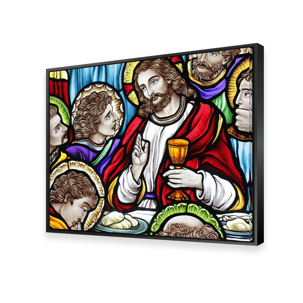 Last Supper Stained Glass Wall Art