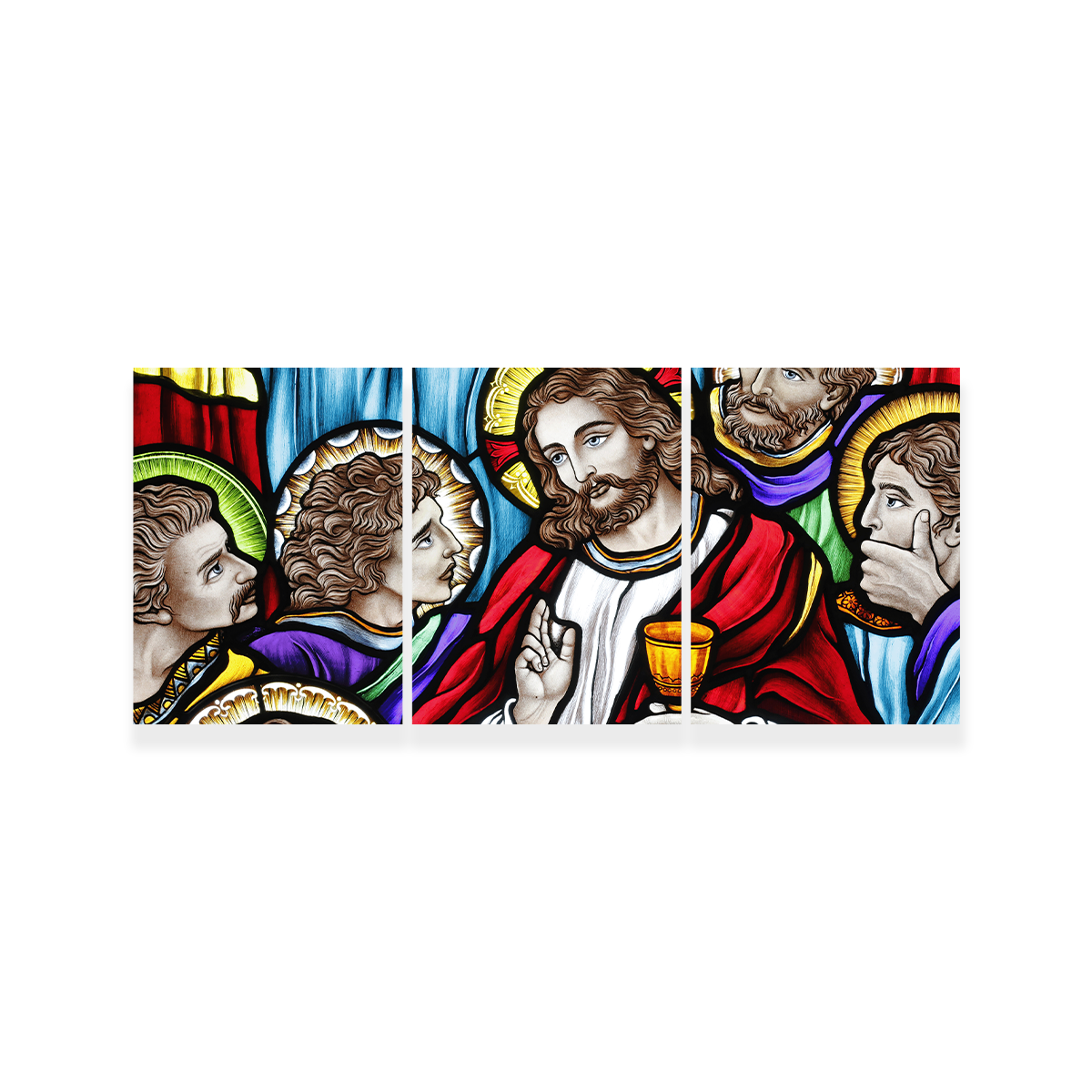 Last Supper Stained Glass Wall Art