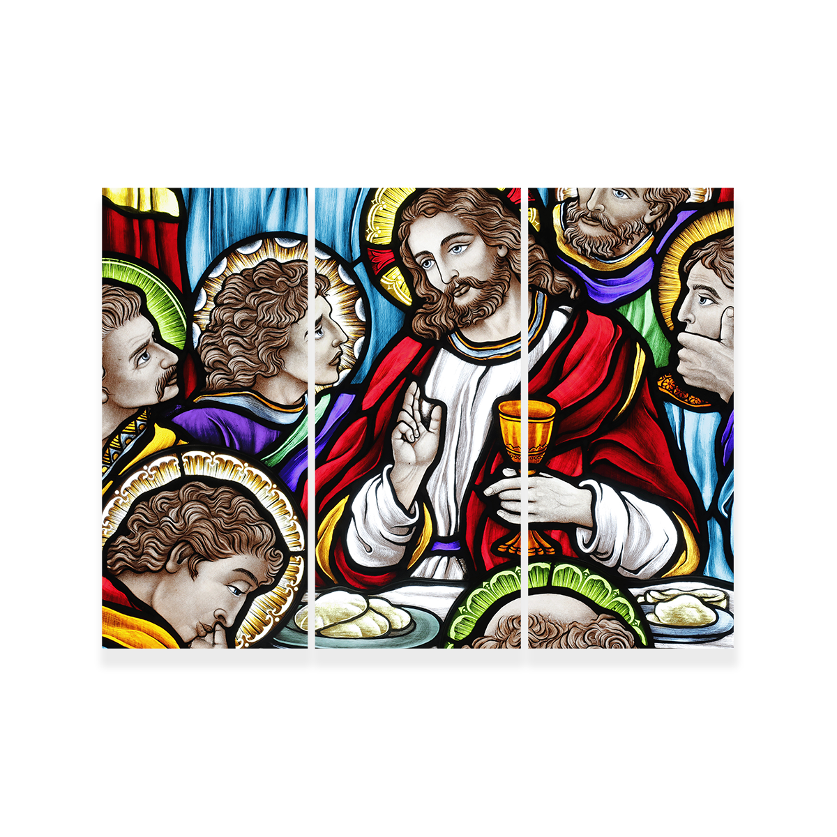 Last Supper Stained Glass Wall Art