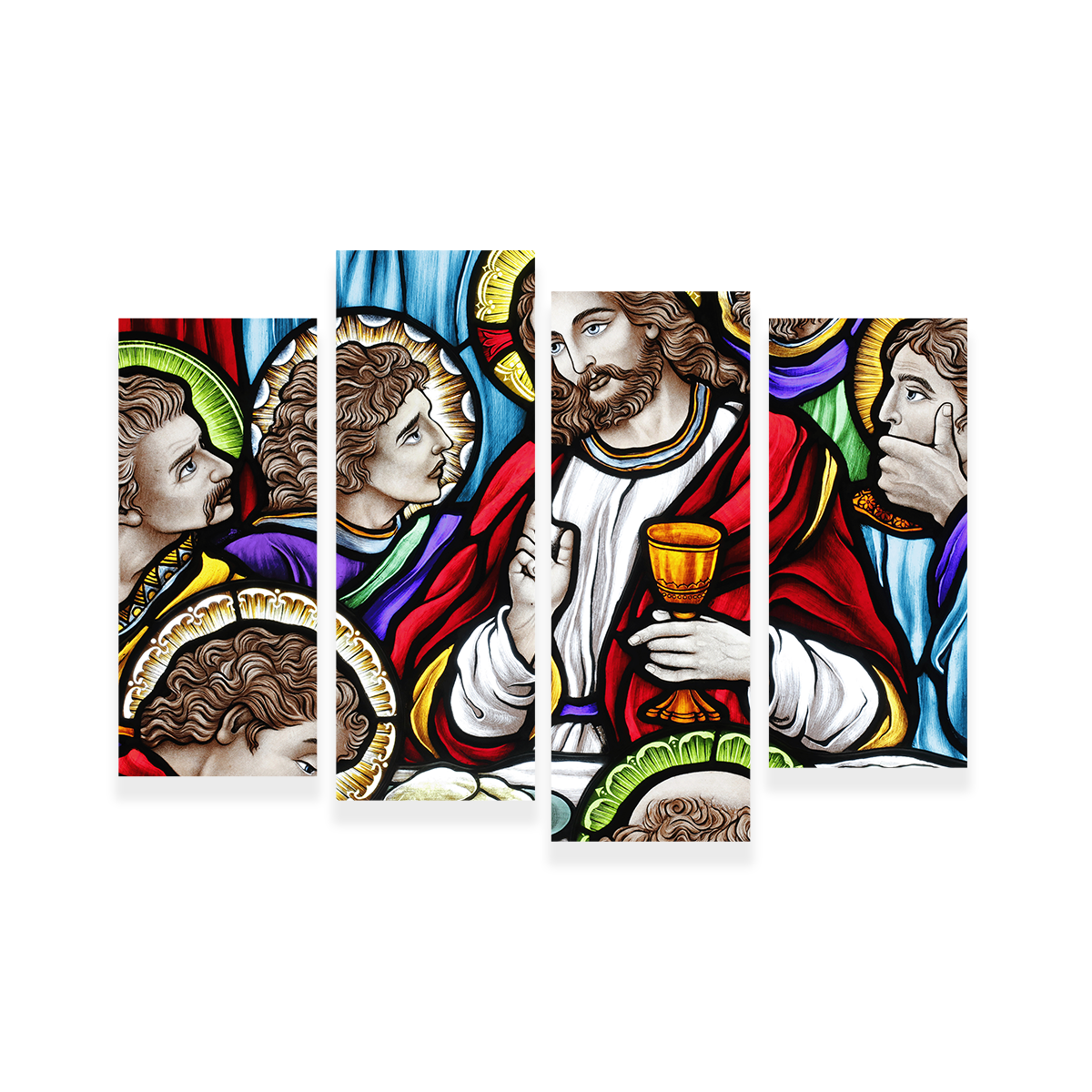 Last Supper Stained Glass Wall Art