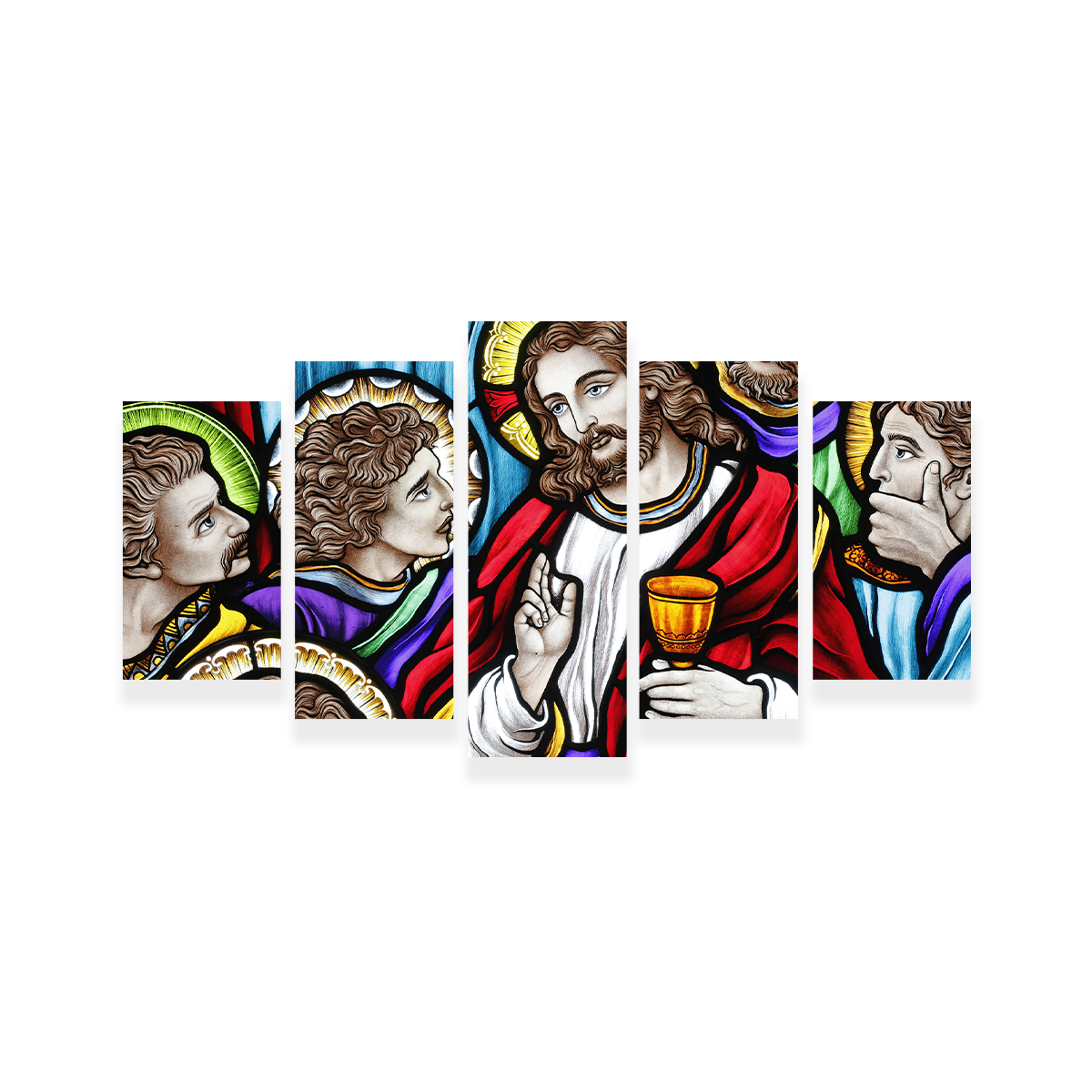Last Supper Stained Glass Wall Art