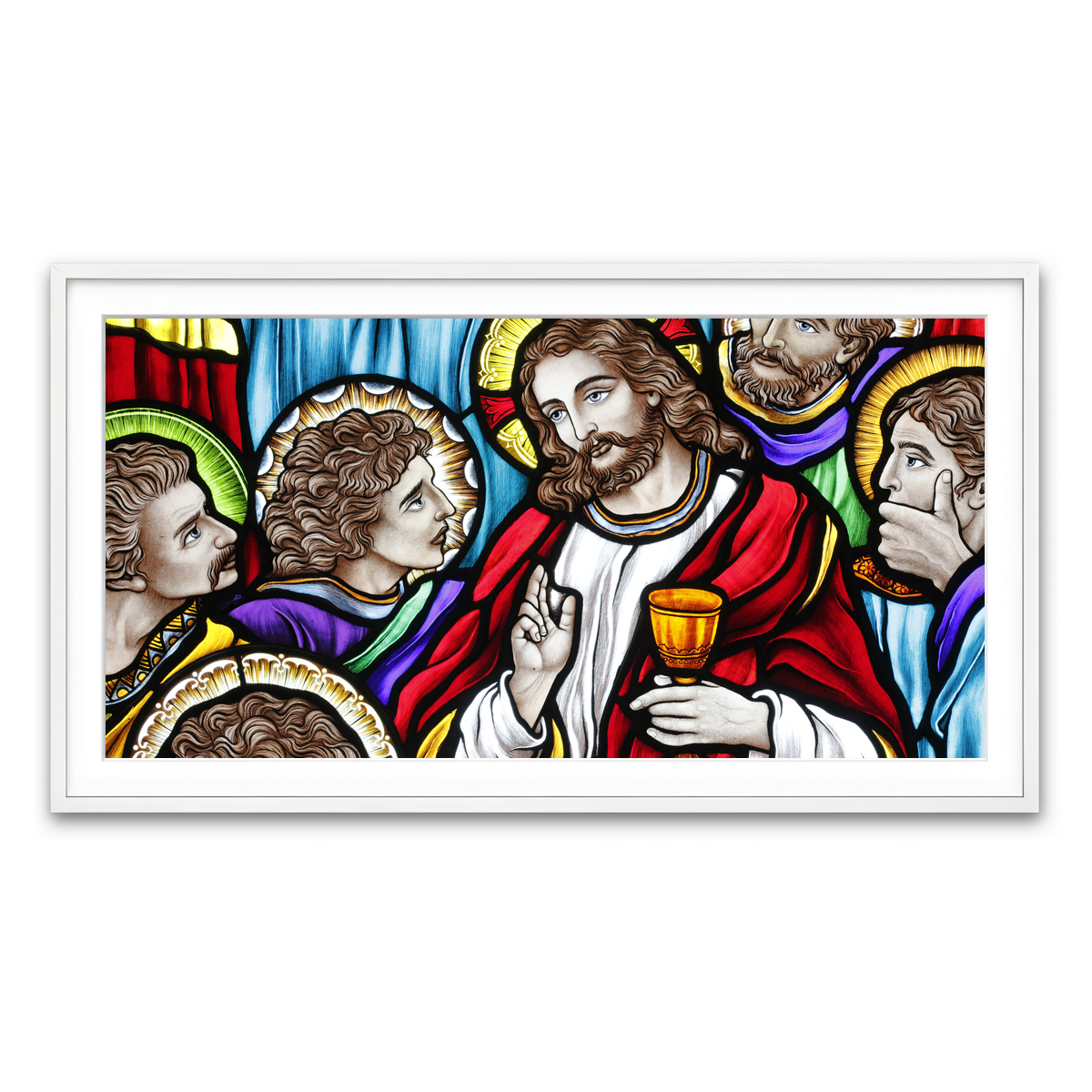 Framed Print 2x1 White