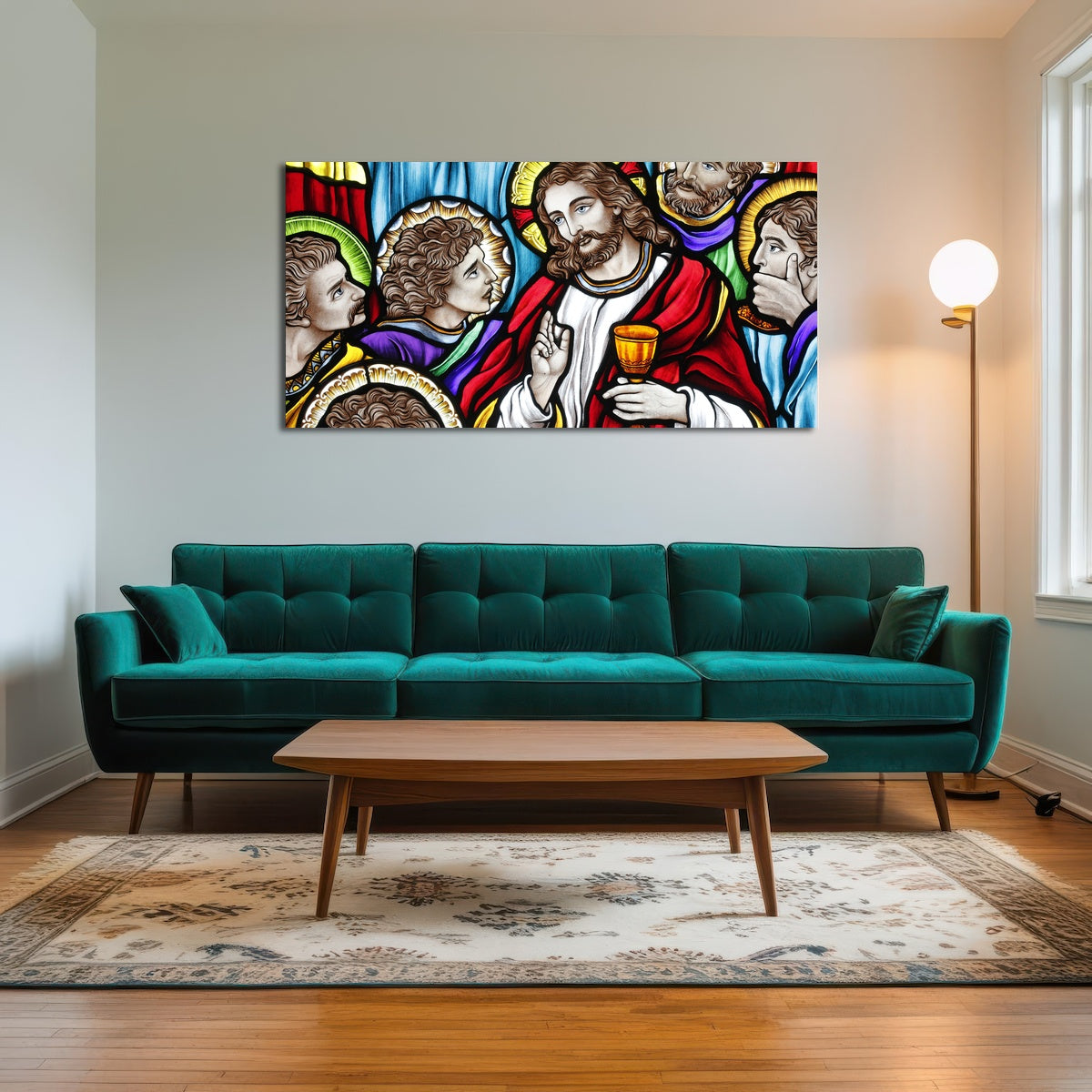 AUTO-MOCKUP ROOM | Last Supper Stained Glass