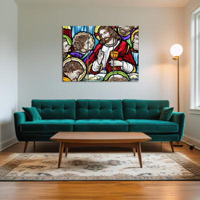 AUTO-MOCKUP ROOM | Last Supper Stained Glass