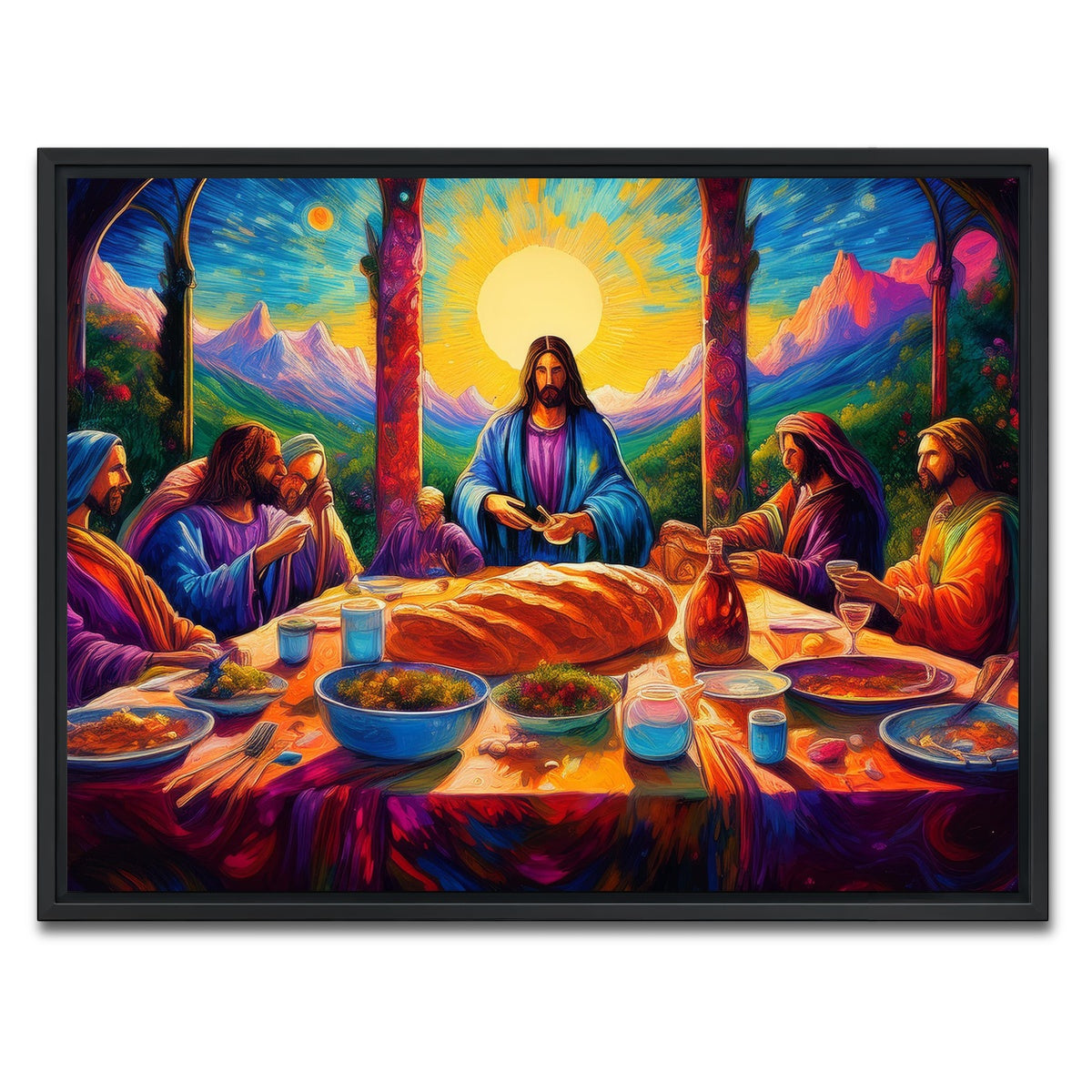 AUTO-MOCKUP WHITE | Last Supper | 1 Piece | Black Framed Canvas | group=4x3