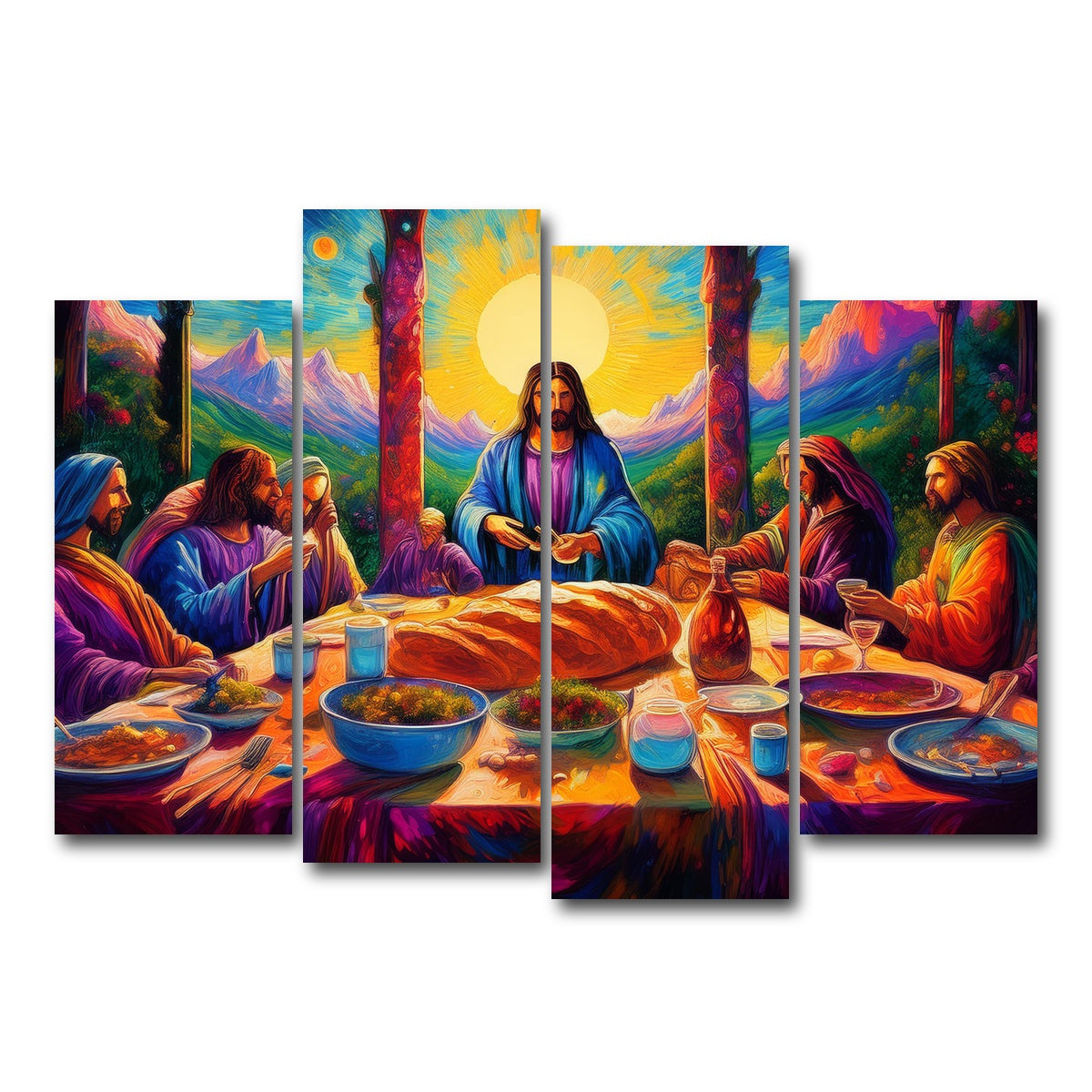 AUTO-MOCKUP WHITE | Last Supper | 4 Piece | Gallery Wrap Canvas | group=4_normal