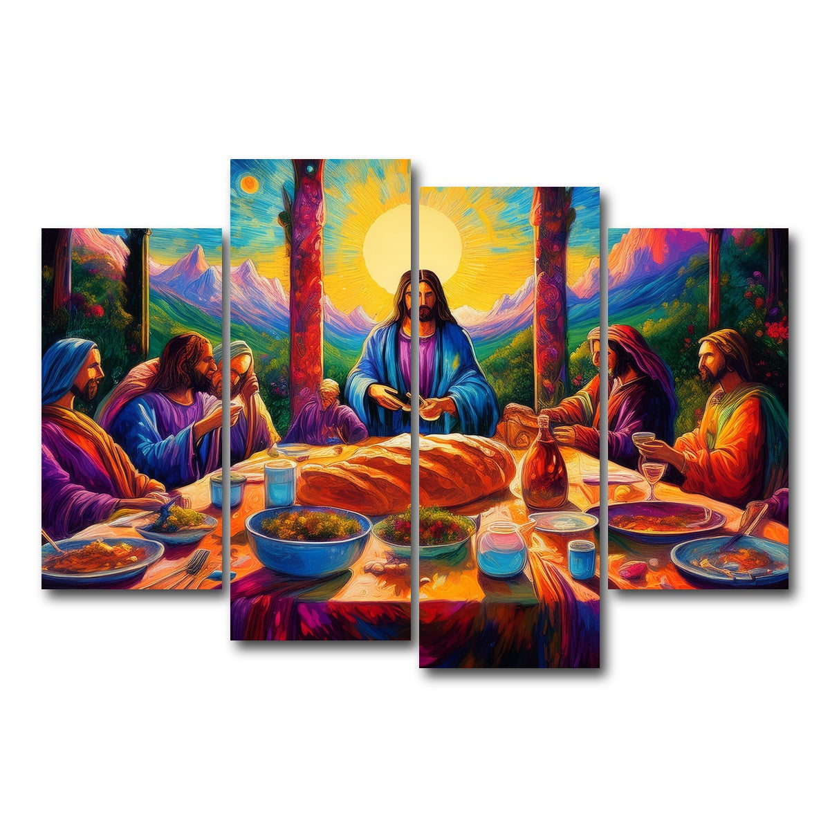 AUTO-MOCKUP WHITE | Last Supper | 4 Piece | Gallery Wrap Canvas | group=4_short