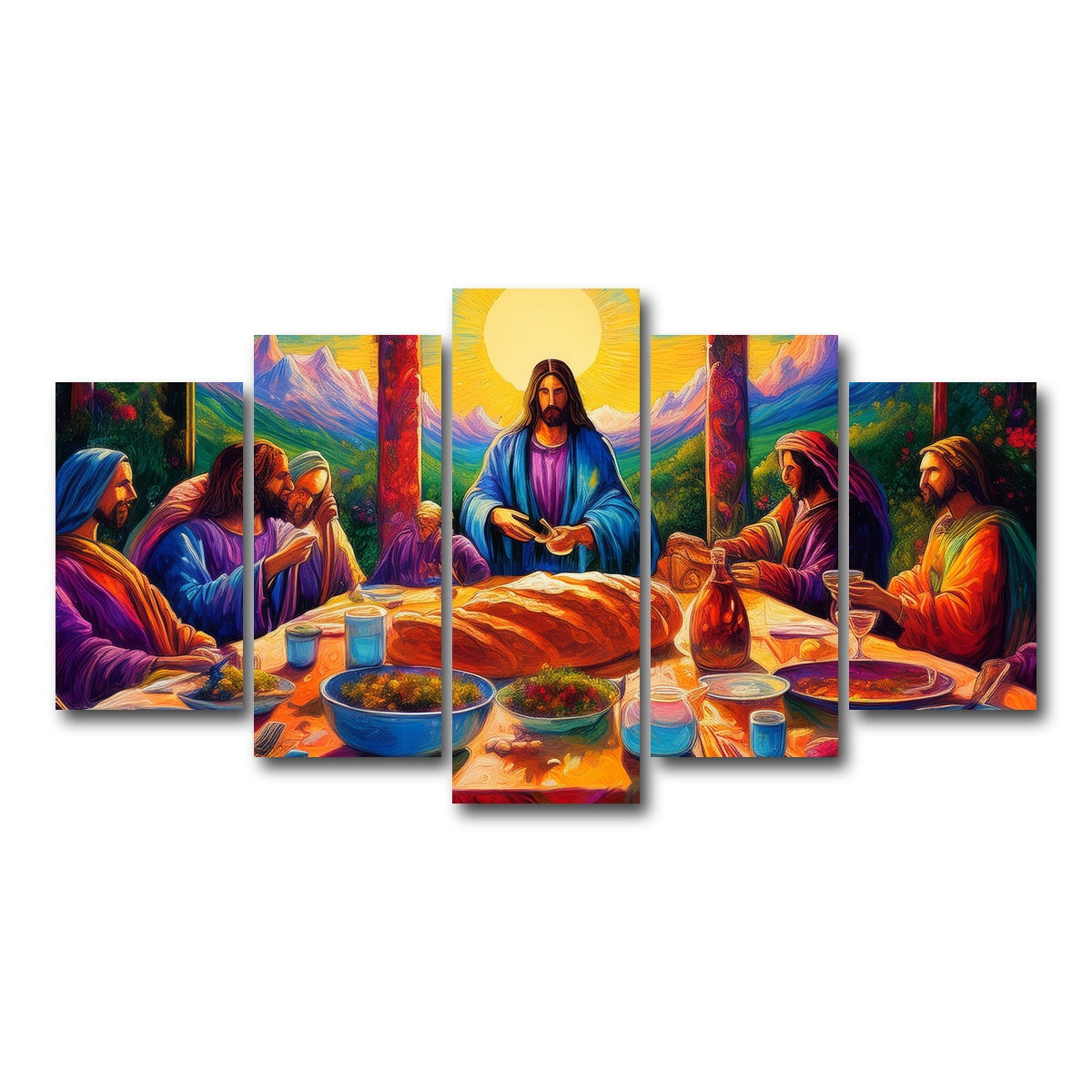 AUTO-MOCKUP WHITE | Last Supper | 5 Piece | Gallery Wrap Canvas | group=5_normal