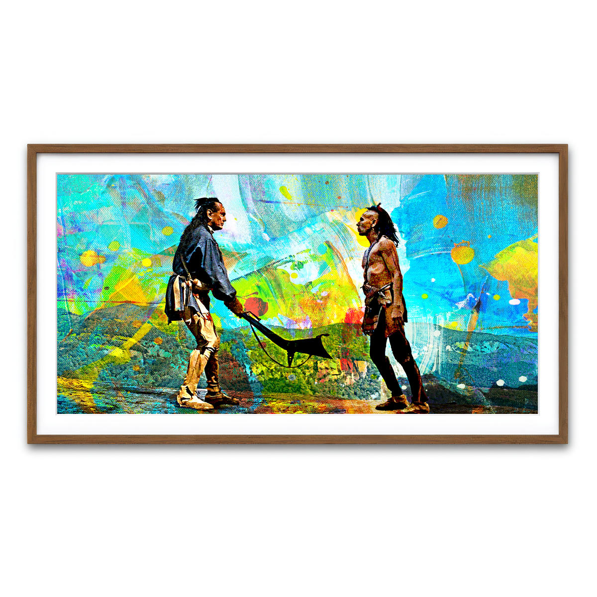 Framed Print 2x1 Walnut