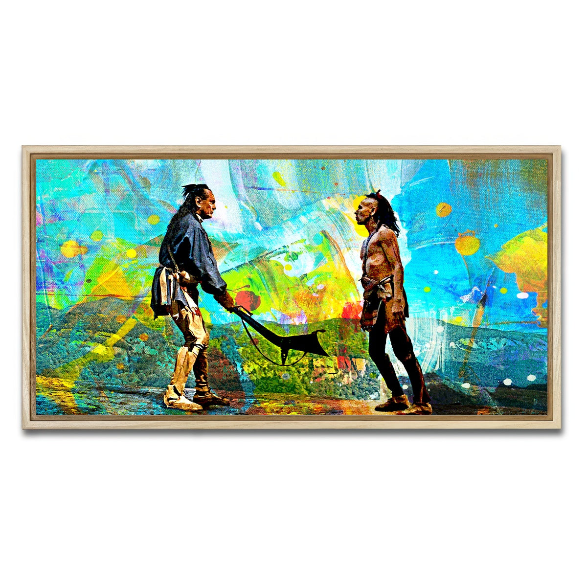 AUTO-MOCKUP WHITE | Last of the Mohicans Brushed | 1 Piece | Natural Framed Canvas | group=2x1