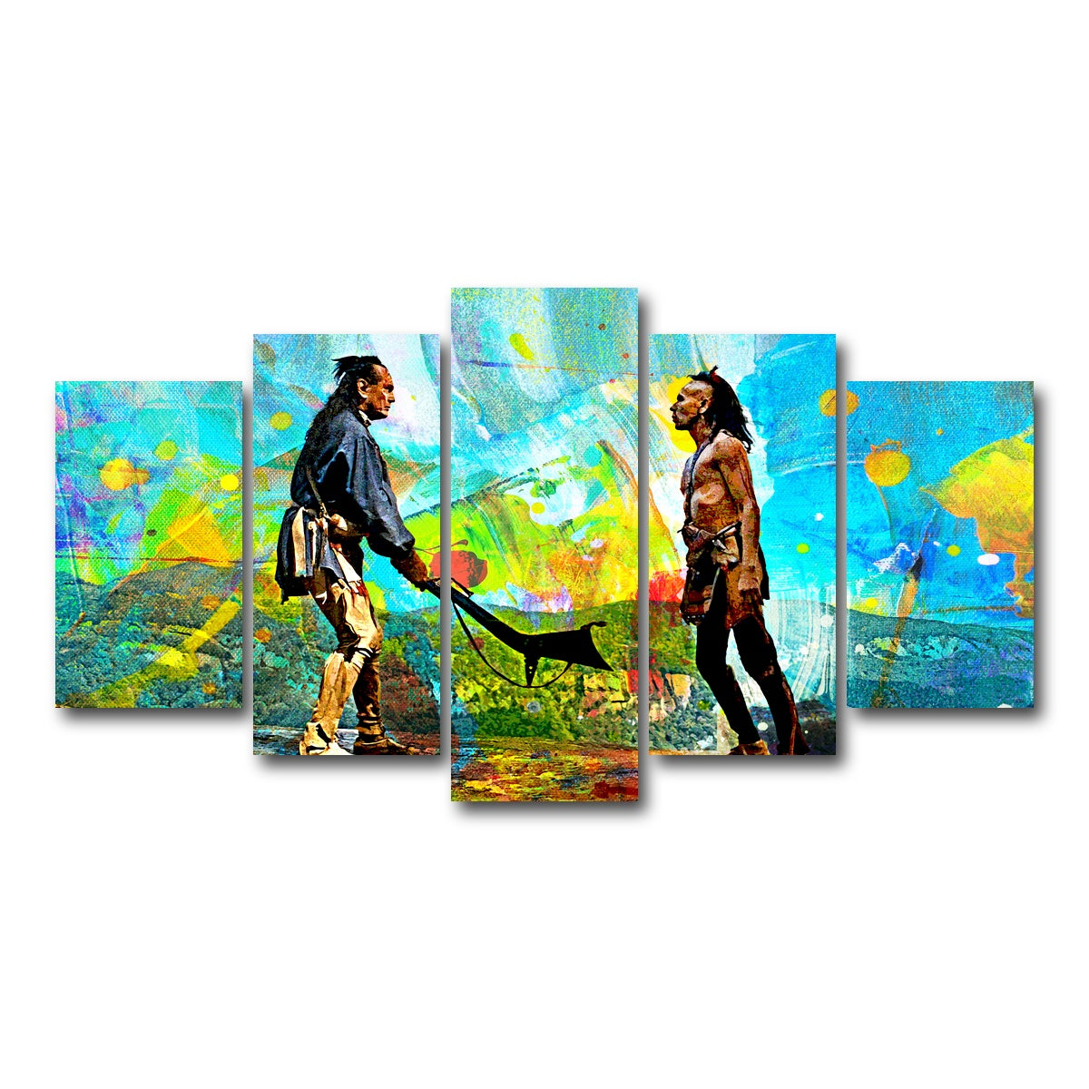 AUTO-MOCKUP WHITE | Last of the Mohicans Brushed | 5 Piece | Gallery Wrap Canvas | group=5_normal