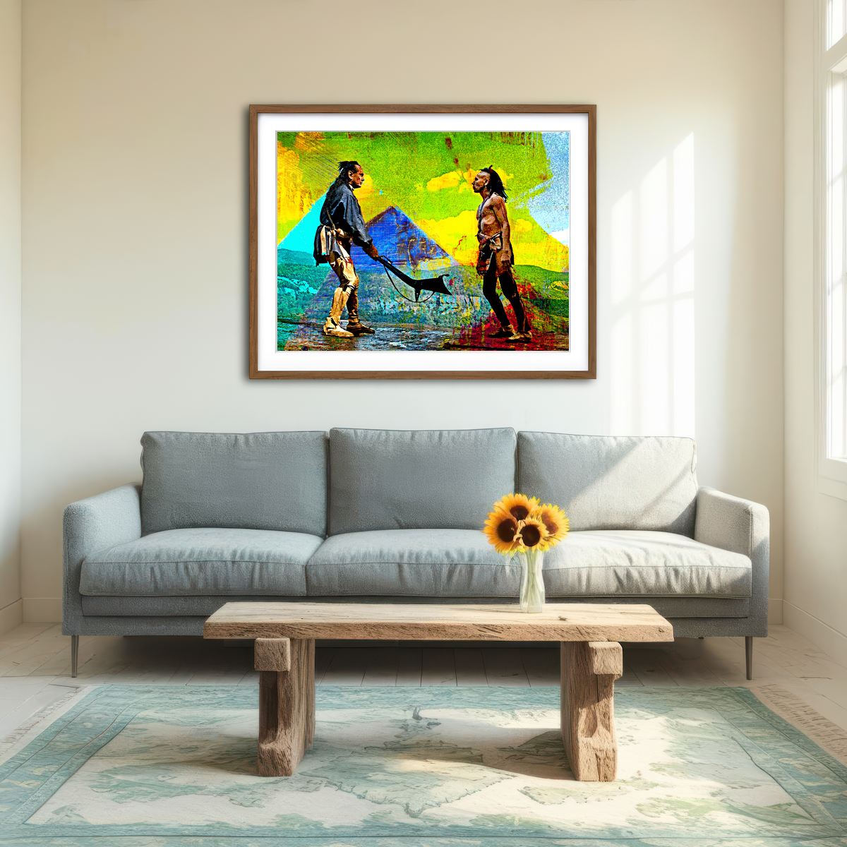 AUTO-MOCKUP ROOM | Last of the Mohicans Yellow Blend Wall Art