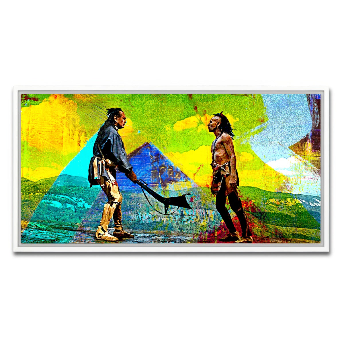 AUTO-MOCKUP WHITE | Last of the Mohicans Yellow Blend | 1 Piece | White Framed Canvas | group=2x1