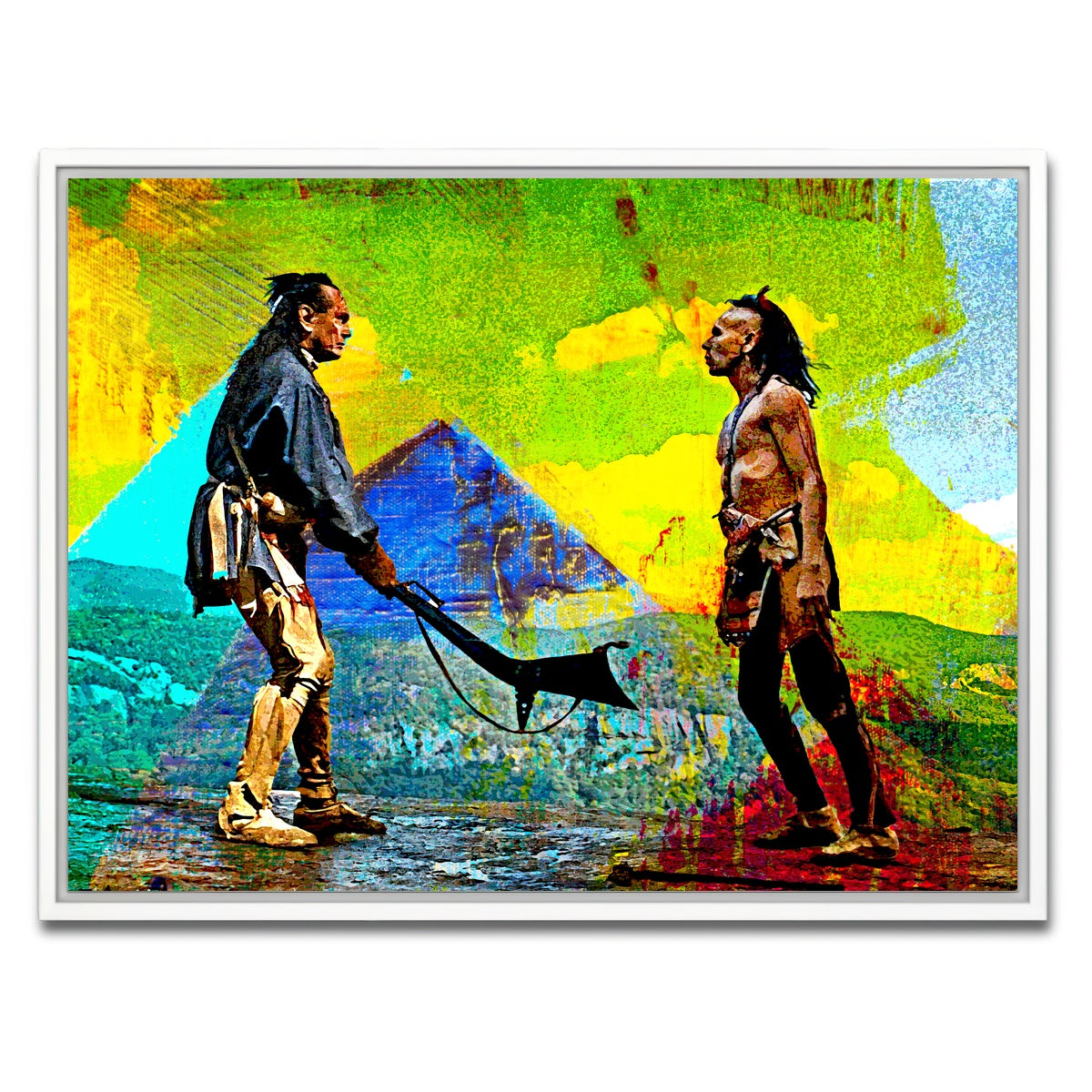 AUTO-MOCKUP WHITE | Last of the Mohicans Yellow Blend | 1 Piece | White Framed Canvas | group=4x3