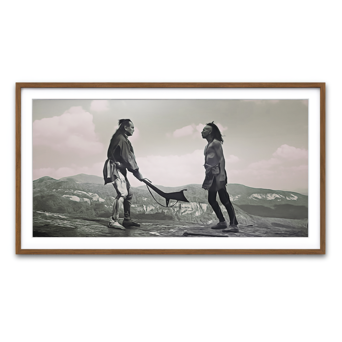 Framed Print 2x1 Walnut
