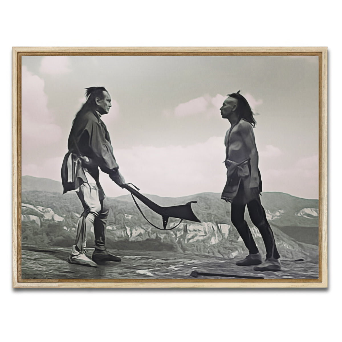 AUTO-MOCKUP WHITE | Last of the Mohicans | 1 Piece | Natural Frame | group=4x3