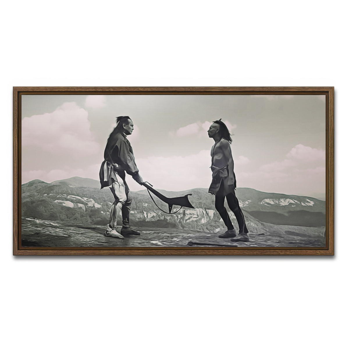 AUTO-MOCKUP WHITE | Last of the Mohicans | 1 Piece | Walnut Frame | group=2x1