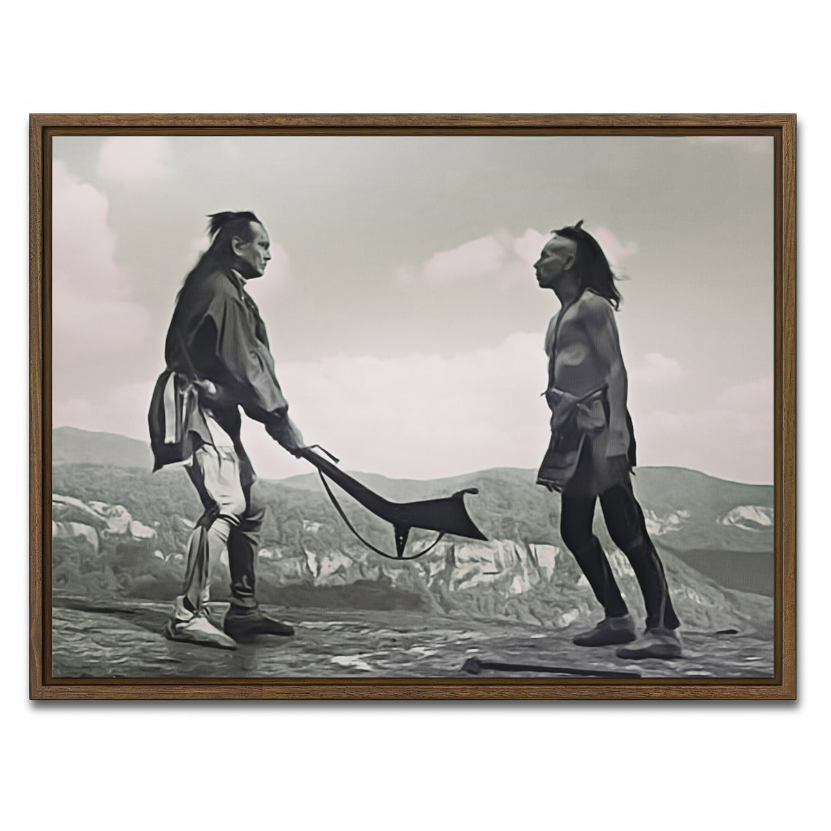 AUTO-MOCKUP WHITE | Last of the Mohicans | 1 Piece | Walnut Frame | group=4x3