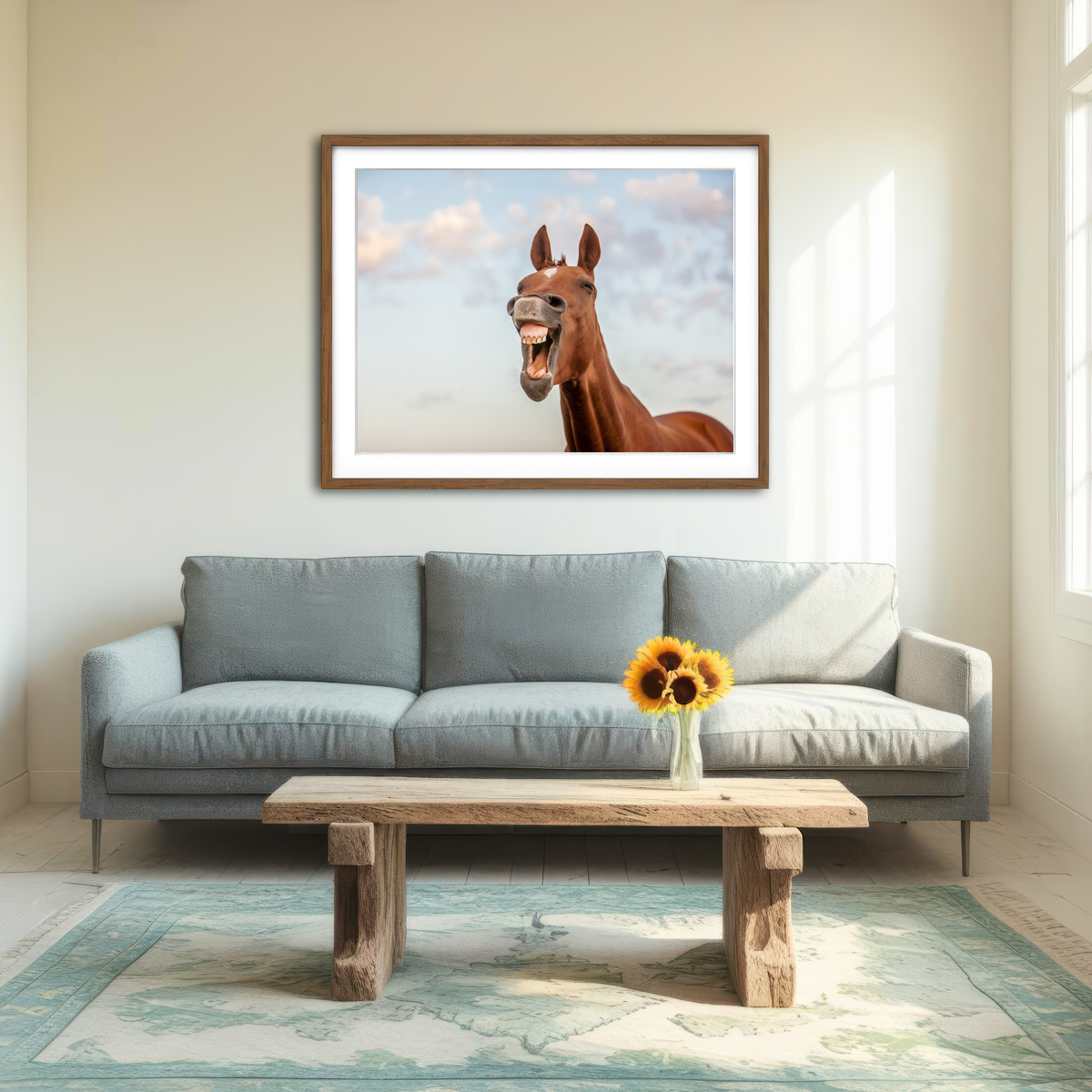 AUTO-MOCKUP ROOM | Laughing Horse Wall Art