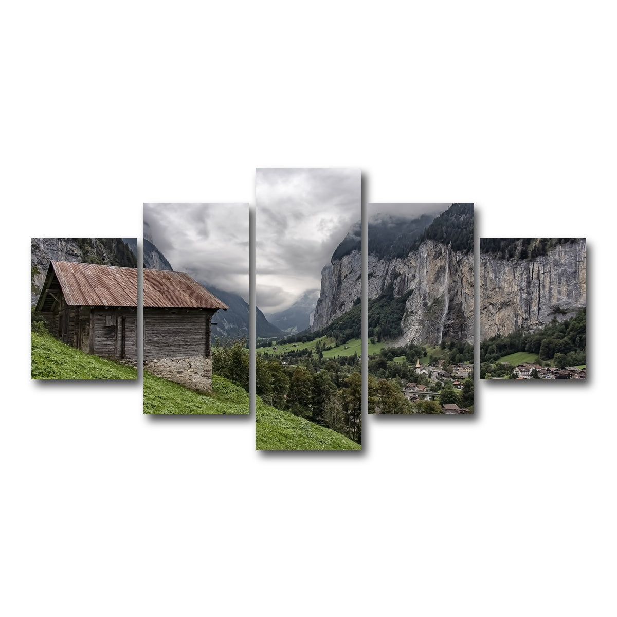 AUTO-MOCKUP WHITE | Lauterbrunnen | 5 Piece | Gallery Wrap Canvas | group=5_short