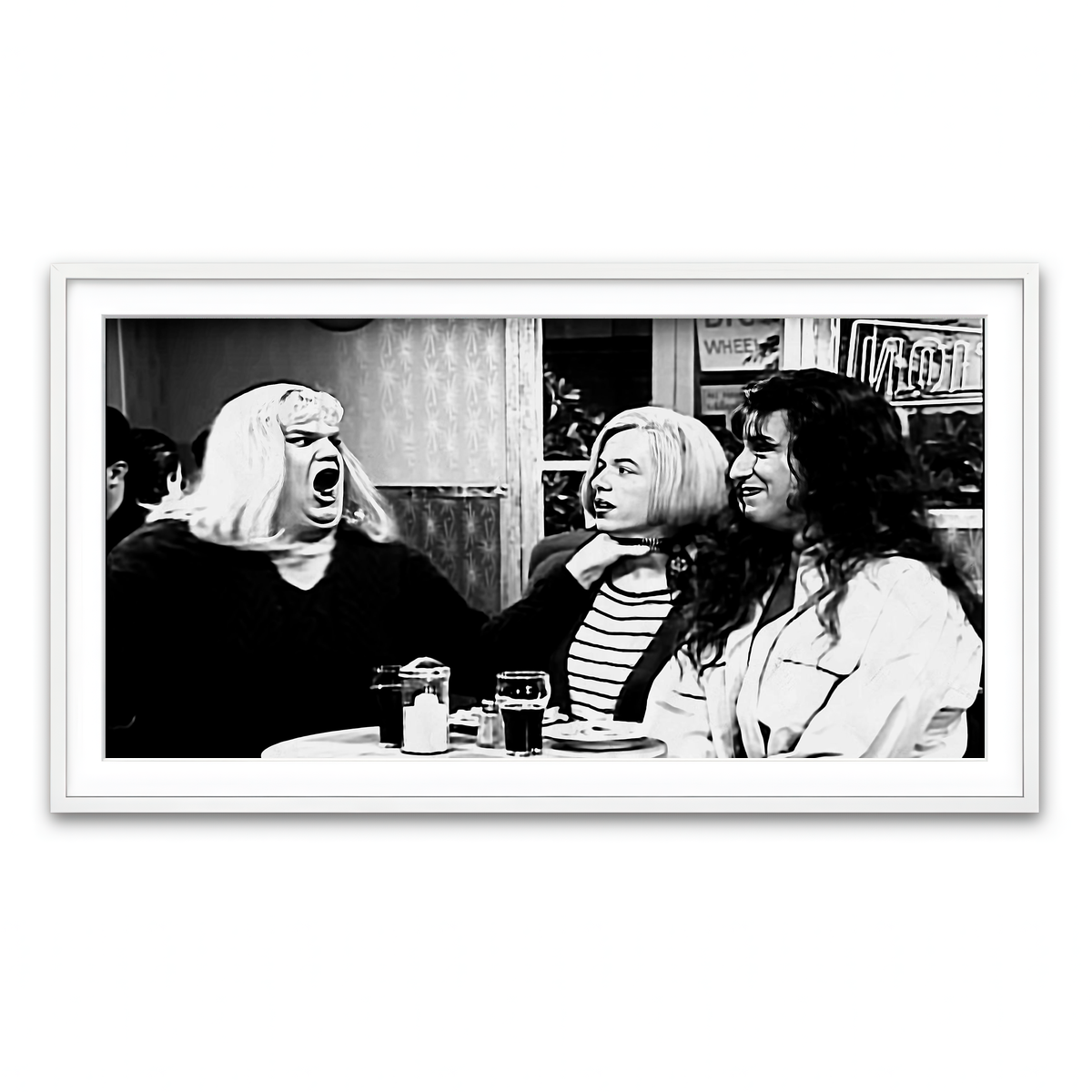 Framed Print 2x1 White