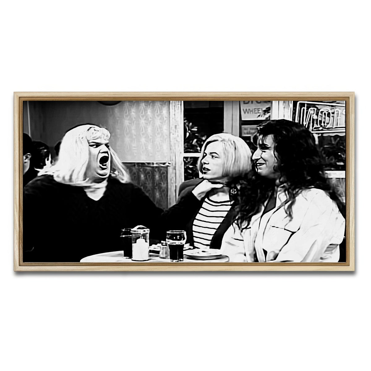 AUTO-MOCKUP WHITE | Lay Off Me I'm Starving Grayscale | 1 Piece | Natural Framed Canvas | group=2x1