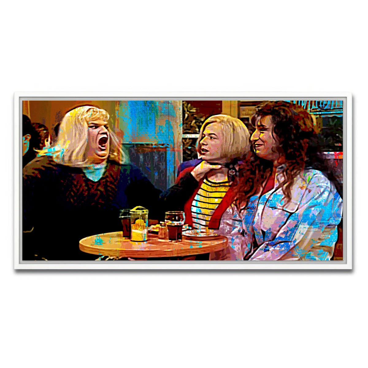 AUTO-MOCKUP WHITE | Lay off me I'm Starving | 1 Piece | White Framed Canvas | group=2x1