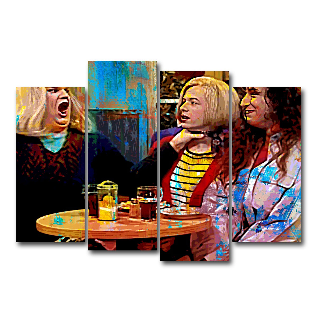 AUTO-MOCKUP WHITE | Lay off me I'm Starving | 4 Piece | Gallery Wrap Canvas | group=4_normal