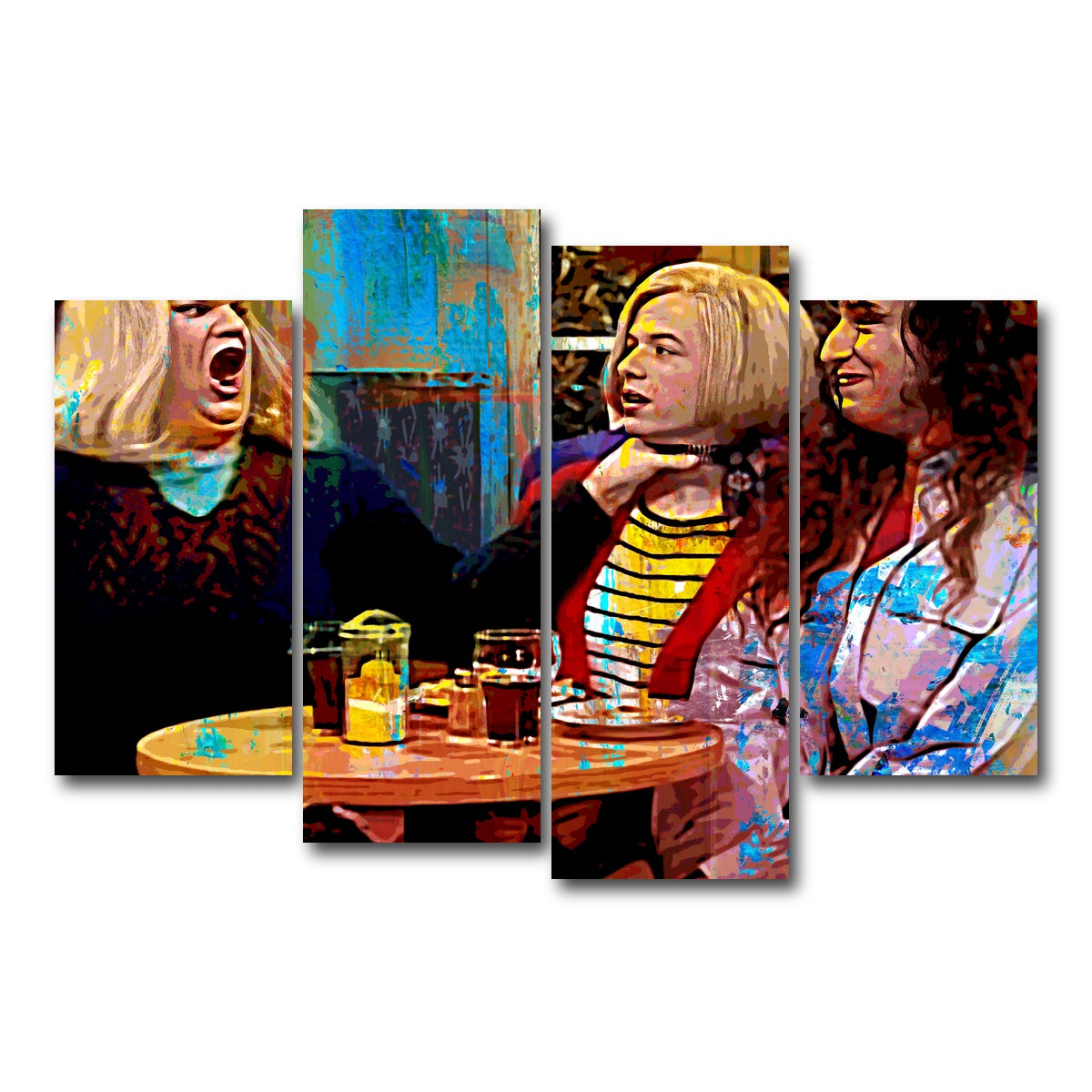 AUTO-MOCKUP WHITE | Lay off me I'm Starving | 4 Piece | Gallery Wrap Canvas | group=4_short