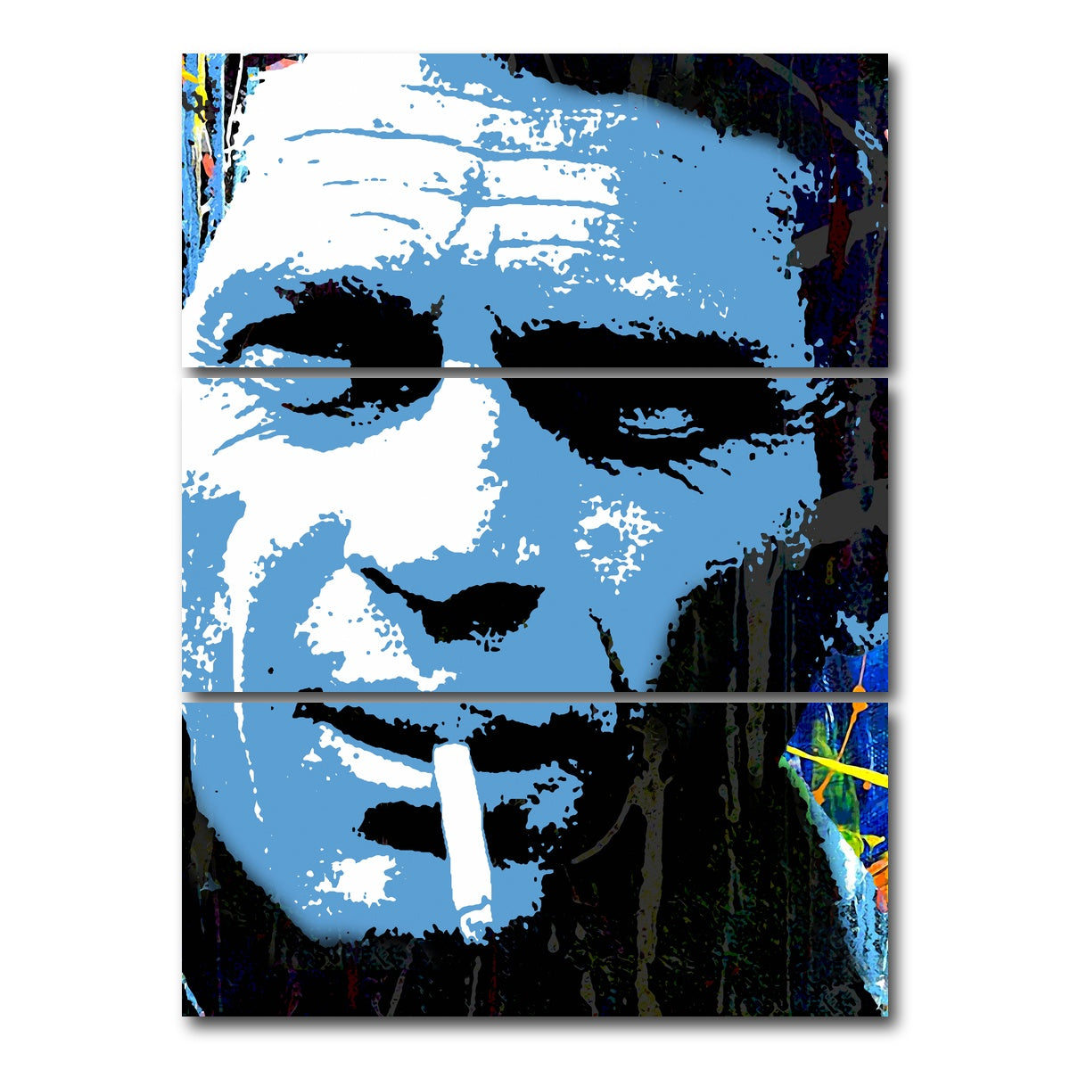 AUTO-MOCKUP WHITE | Le Mans Mcqueen | 3 Piece | Gallery Wrap Canvas | group=8x18_stacked