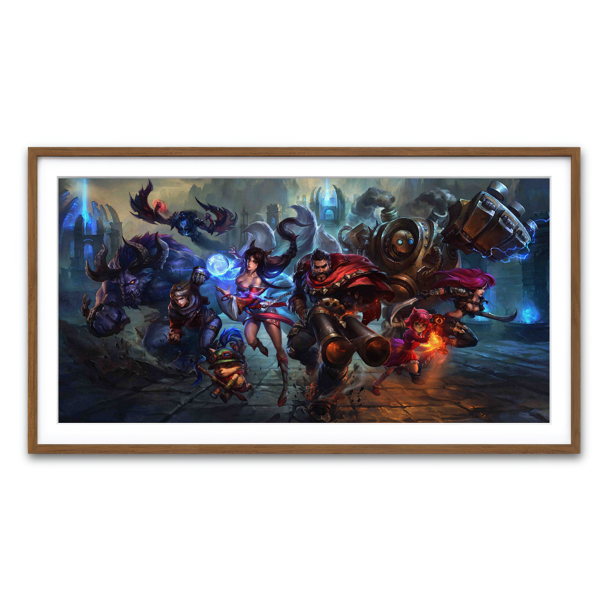 Framed Print 2x1 Walnut